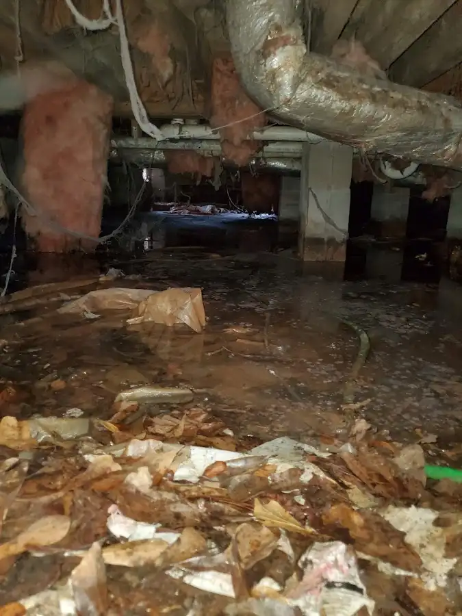 Crawl space flood assessment for Commercial Water Damage Restoration in Northampton